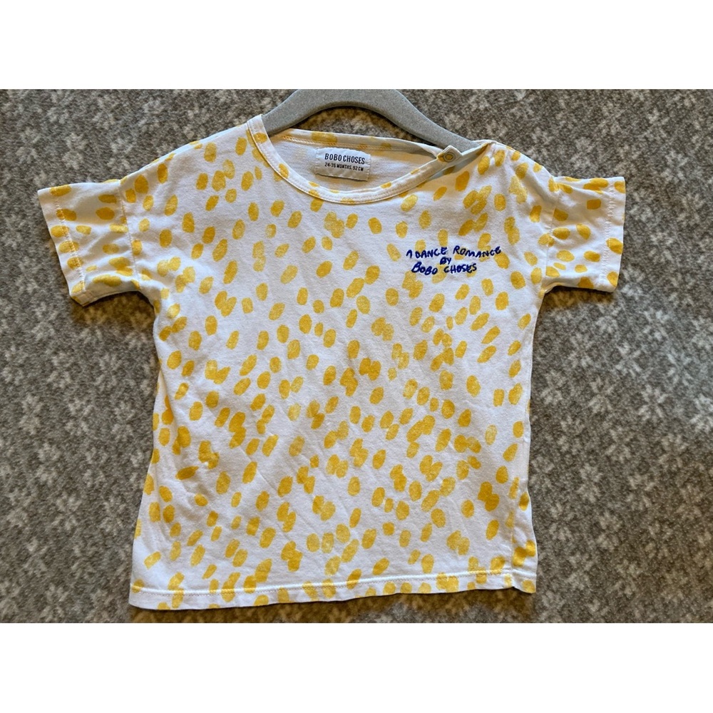 Bobo Choses Yellow Patterned Kids Tee